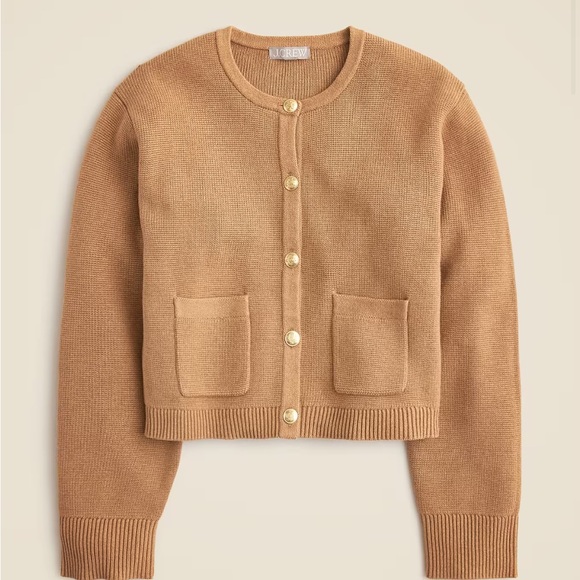 J. Crew Sweaters - J. Crew Camel Button-Up Cardigan